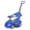 BABY MIX Detské odrážadlo s vodiacou tyčou 3v1 Baby Mix Mega Car modré