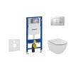 Geberit Duofix Modul na závesné WC s tlačidlom Sigma30, matný chróm/chróm + Ideal Standard Tesi - WC a doska, Aquablade, SoftClose 111.300.00.5 NU7