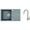 Laveo Set BARBADOS 76 kuchynský granitový drez 76x44 cm + batéria ELZA Šedá SBBE511T