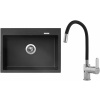 Set Sinks G9774 (dřez Maximo 680 Metalblack 74 + baterie Flexia lesklá)