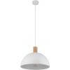 TK Lighting Oslo závesné svietidlo 1x15 W biela-drevená 4851
