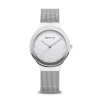 Hodinky Bering 12934-000 Dámske Ušľachtilá oceľ analógové batéria (Quartz) strieborná biela strieborná bez funkcií 3 ATM (30 m) zafírové milánsky ťah 34 mm Swarovski krištáľ
