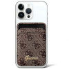 Magnetická peněženka Guess Wallet Classic Logo Brown GUWMSHG4SHW ( Guess Wallet Card Slot Stand GUWMSHG4SHW case - brown MagSafe 4G Classic Logo)