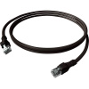 Easylan CPP1OSASAS0015 RJ45 sieťové káble, prepojovacie káble CAT 6A S/FTP 1.50 m čierna dvojžilový tienený, bez halogénov, samozhášavý 1 ks; CPP1OSASAS0015