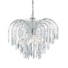 Searchlight Waterfall 5Lt Pendant - Chrome Metal & Crystal