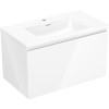 Mexen Orio, kúpeľňová skrinka 80 cm s umývadlom Otis, 1 zásuvka, biela lesklá, 91A10-08047-1-BF00-W18M00