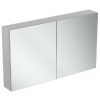 Ideal Standard Mirror&Light - Zrkadlová skrinka s LED osvetlením a zásuvkou, 120x70 cm, hliník T3499AL