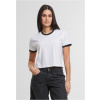 Ladies Contrast Retro T-Shirt - white/black 4XL