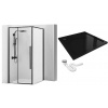 Sprchový kút - Čierna sprchová kabína Punto + sprchová vanička 90x90 (Sprchový kút - Čierna sprchová kabína Punto + sprchová vanička 90x90)