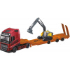 Bburago Kamion Construction Volvo FH16 Globetrotter 750XXL s bagrom Volvo EC220E 1:43