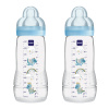 MAM Kojenecká fľaša Easy Active modrá 2x330ml, +4m MAM Kojenecká fľaša Easy Active modrá 2x330ml, +4m