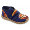 Befado detské papuče na suchý zips modré, veľkosť 19
