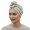 Eva Design turban bavlna béžový, univerzálna veľkosť