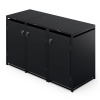 Blumfeldt BinSafe, box na odpadky, 3 odpadkové koše, 240 l, uzamykateľný, pozinkovaná oceľ odolná voči poveternostným vplyvom (KG29-3door-black)