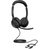Jabra Evolve2 50 Headset otevřená (On Ear) kabelová, Bluetooth® stereo černá Redukce šumu mikrofonu, Potlačení hluku headset, Vypnutí zvuku mikrofonu, regulace