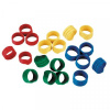 Krúžky na sliepky, špirálové, 4 farby, 16 mm / 100 ks