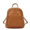 Luka G20073-2 hnedý menší prešívaný dámsky kožený ruksak 6l
