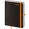 Helma Diár BLACK ORANGE denný A5 14,3x20,5cm 2026
