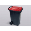 Odpadový kôš s červeným vekom 240L (Odpadový kôš s červeným vekom 240L)