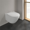 VILLEROY & BOCH Universo TwistFlush Combi-Pack, závesné WC s TwistFlush + WC sedadlo s poklopom SlimSeat Line, s QuickRelease a Softclosing, biela alpská, 4670T901