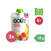 3x GOOD GOUT BIO Ovocné pyré bez lepku Jahoda a banán 120 g