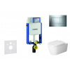 Geberit Kombifix Modul na závesné WC s tlačidlom Sigma30, lesklý chróm/chróm mat + Duravit ME by Starck - WC a doska, Rimless, SoftClose 110.302.00.5 NM6
