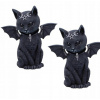 Záhradná figúrka - Figurínová mačka dekorácie socha živicovej pre Halloween 2 ks (Mačacie figúrka Živicová dekorácia socha na Halloween 2 ks)