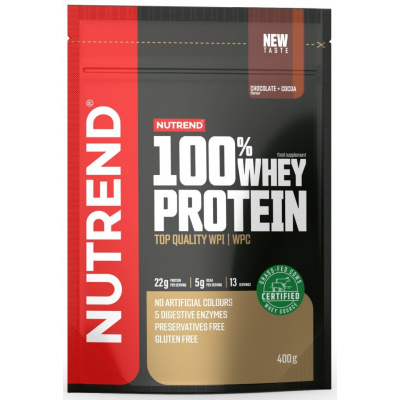 NUTREND 100% Whey Protein 400 g Príchuť: biela čokoláda - kokos