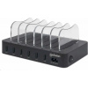 Manhattan USB nabíjacia stanica, 6-portová USB nabíjacia stanica, USB-A, čierna