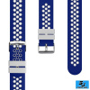 Silikónový remienok (šírka 22mm) – modro-biela – Samsung Gear S3 / Watch 46mm / Huawei Watch GT / Vantage M / Watch 3 45mm / GTR 47