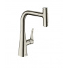 Hansgrohe 73822800 Metris Select M71 kuchynská páková batéria s vyťah. sprškou, nerez HG 73822800