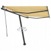 Voľne stojaca automatická markíza, 350 x 250 cm, žlto-biela
