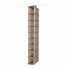 Compactor Organizácia šatníku - Závesný organizér 15x30x128 cm, 9 priehradiek, hnedá RAN4382B