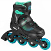 Powerslide Playlife Joker Blue Sky Combo XS, černá / tyrkysová, UK 12 Jr. - 2, EU 31 / 34