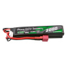 Gens Ace 25C 2000mAh 2S2P 7.4V Saddle Airsoft Gun Lipo Battery with Mini Deans(T) Plug (IN-GEA20002S25D2)
