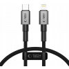 Tech-protect USB Type-C - Apple Lightning kábel 0,25 m šedý