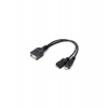 PremiumCord USB redukce kabel USB A/female+Micro USB/female - Micro USB/male OTG (kur-18)