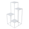 Kw435 stojan na 4 kvety biely 40x40xv82cm