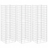 Vysoké gabionové kvetináče, 3 ks, 30x30x100 cm, pozinkované