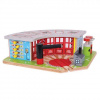 Bigjigs Rail vláčkodráha - Exkluzivní depo pro 5 vláčků