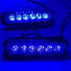 Výstražná lampa stroboskop modrá 2 x 18 W vodotesná 12-24 V