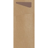 Púzdro na príbor Ecoecho s gaštanovou servítkou 8,5x19cm (400ks)