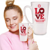 Hrnček latte ako DARČEK na Deň sv. Valentína potlač Love YOU 14. február