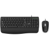 GENIUS klávesnice+myš KM-123 USB černá, drátový set cz+sk opěrka dlaně, 1200 DPI, Copilot