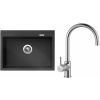 Set Sinks G9874 (dřez Maximo 680 Metalblack 74 + baterie Vitalia Chrom - lesklý)