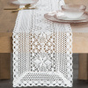 Čipkovaná štóla na stôl MEGGY - biela 32x140cm