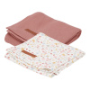 Little Dutch Plienky 70x70cm Kvety a motýle Pink 2ks 70x70 ružová