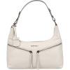 Burkely Rock Ruby sivobiela dámska kožená kabelka, taška cez rameno