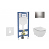 GEBERIT - Duofix Set předstěnové instalace, klozetu Tesi a sedátka, tlačítko Sigma30, chrom SANI11CD1121