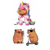 CUKROVÁ TLAČ jedlý obrázok na tortu Cukrová hmota KAPYBARA CAPYBARA + Postavy 4